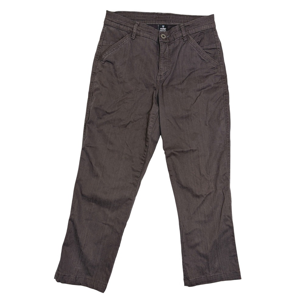 Kuhl Kapri Womens Gray‎ Brown Canvas Hiking Travel Pants Size 8 Regular Outdoor